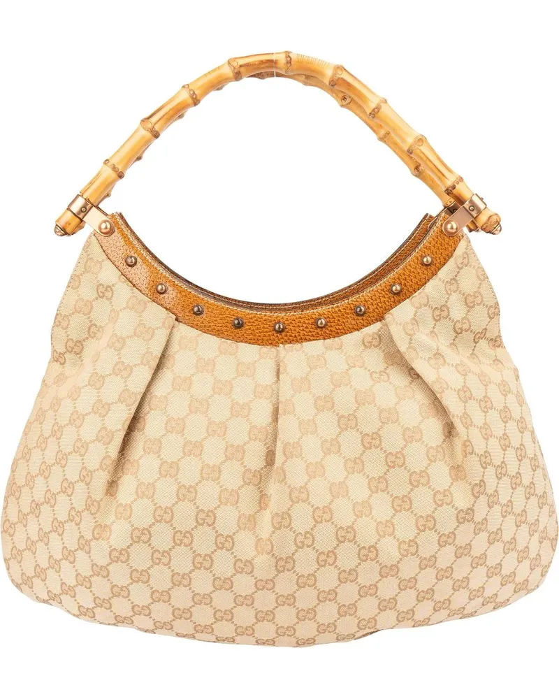 Gucci Crossbody Bags  GG Monogram Bamboo Handbag beige Beige