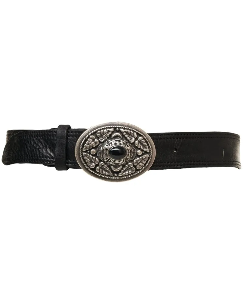 Campomaggi Gürtel Grained leather belt schwarz Schwarz