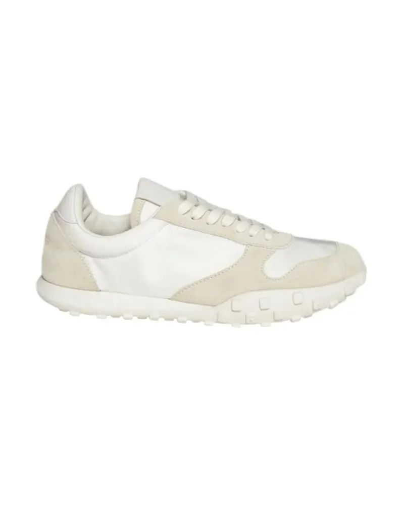 Jil Sander Low-Top Sneaker Moon Sneakers In Nylon And Suede Cream weiß Weiß