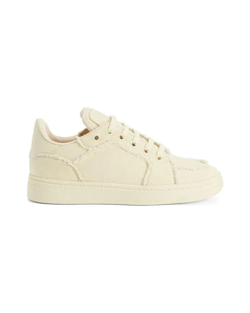 Giuseppe Zanotti Low-Top Sneaker Textured Fabric Sneakers With Integrated Laces beige Beige