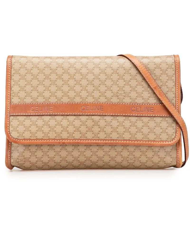 Celine Hobo Bags Macadam Coated Canvas Crossbody braun Braun