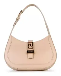 Versace Shopper Hobo Greca' Beige Leather Bag Beige