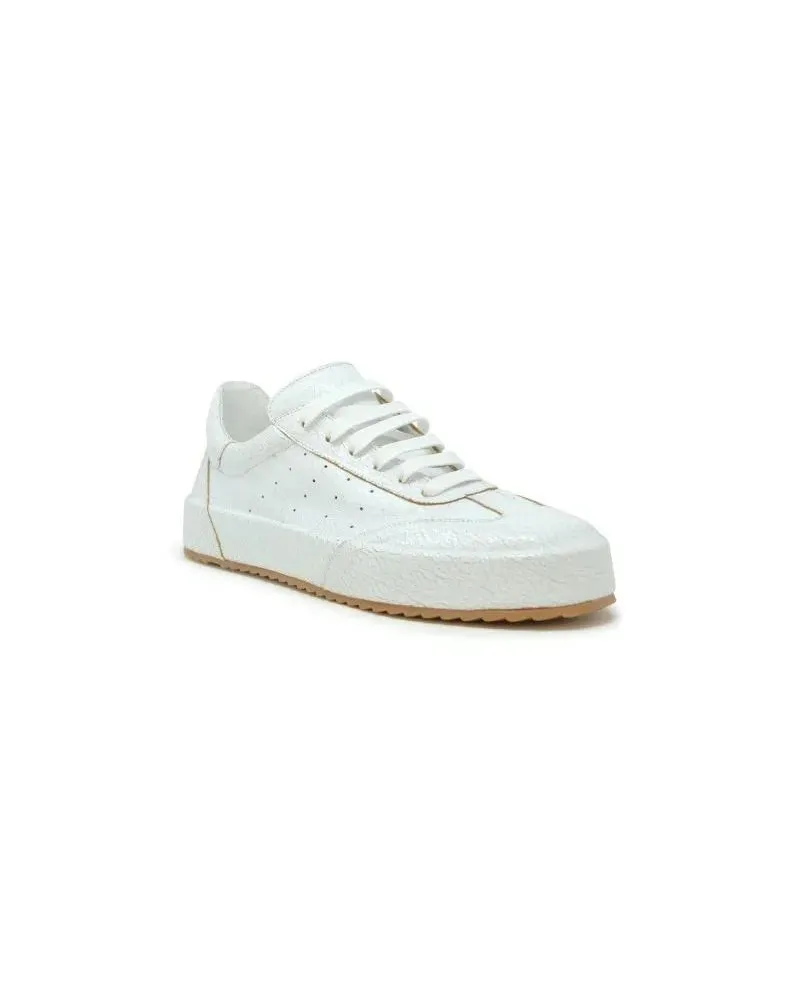 Roberto del Carlo Low-Top Sneaker White Patent Leather Sneakers grau Grau