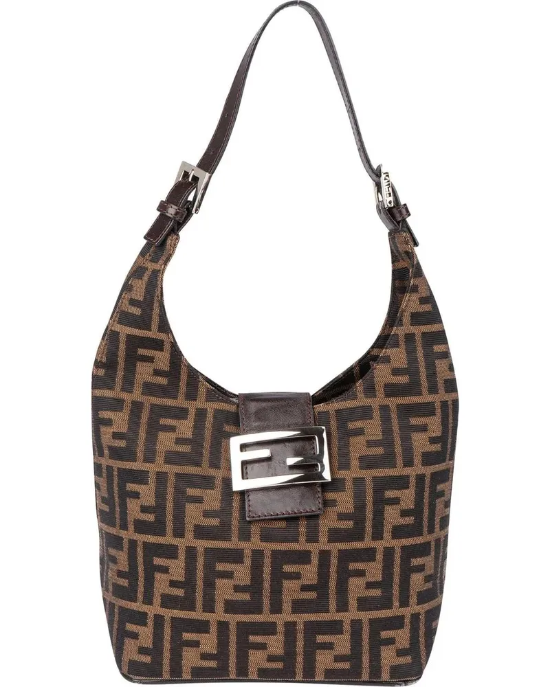 Fendi Crossbody Bags  FF Monogram Baguette Shoulder Bag braun Braun