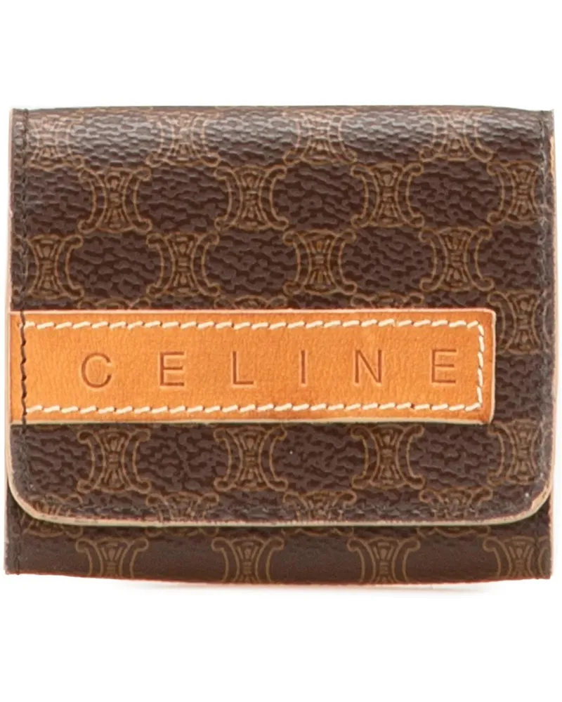 Celine Portemonnaie Macadam Coated Canvas Coin Pouch braun Braun