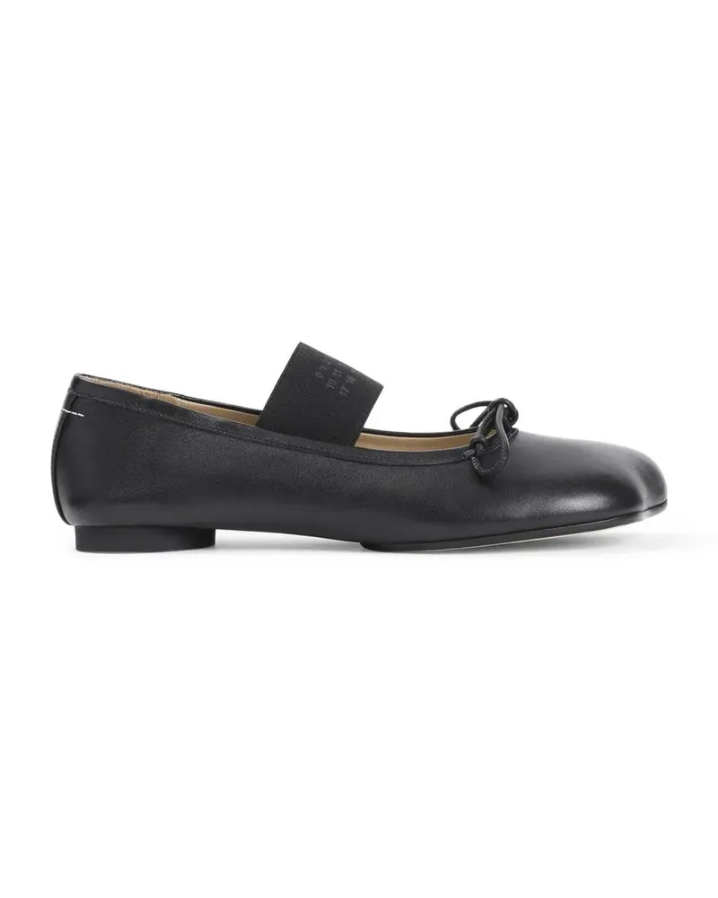Maison Margiela Black Ovine Leather Ballet Shoe schwarz Schwarz