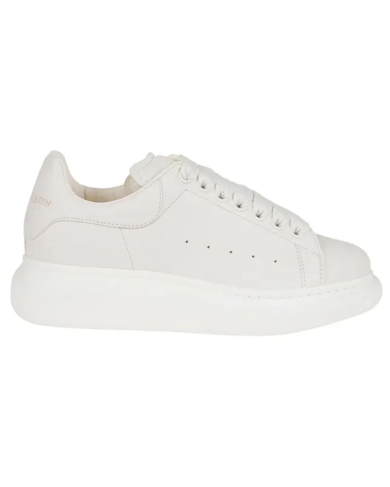 Alexander McQueen Low-Top Sneaker Oversized Sneakers In Hammered Leather weiß Weiß