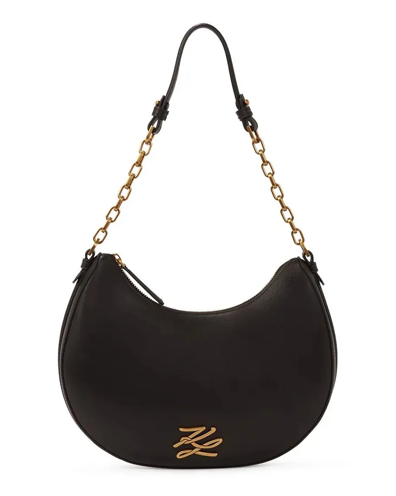 Karl Lagerfeld Hobo Bags K/AUTOGRAPH MOND-SCHULTERTASCHE schwarz Schwarz