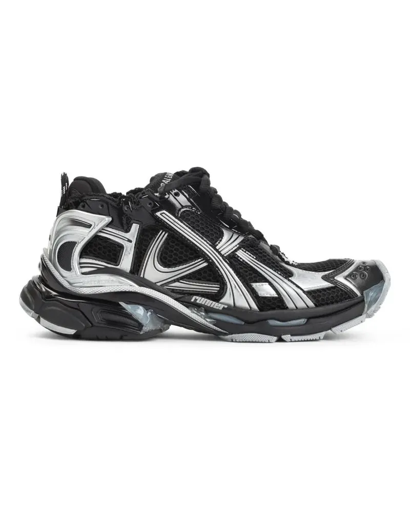 Balenciaga Low-Top Sneaker Blue Lettering Ruined Effect Sneakers schwarz Schwarz