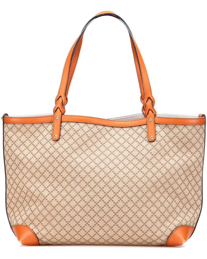 Gucci Shopper Medium Diamante Canvas Craft Tote braun Braun