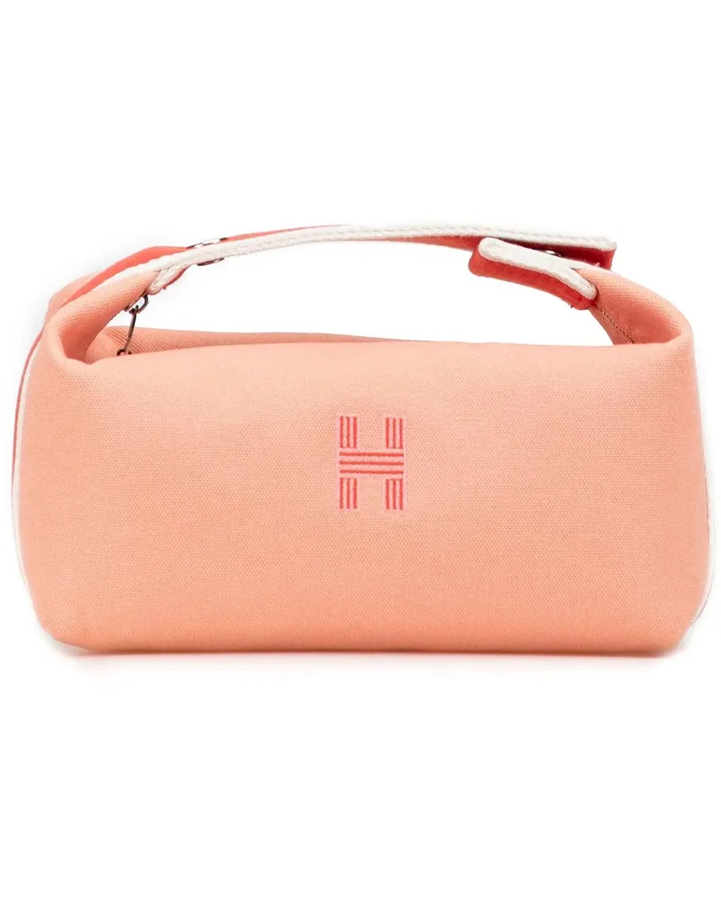 Hermès Kosmetiktaschen Small Canvas Bride A Brac Case rosa Gold