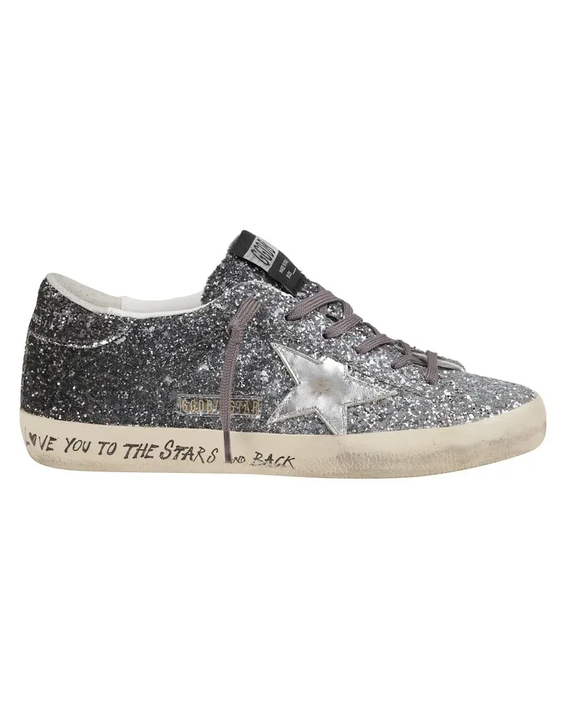 Golden Goose Low-Top Sneaker Silver Leather Sneakers silberfarben Silber