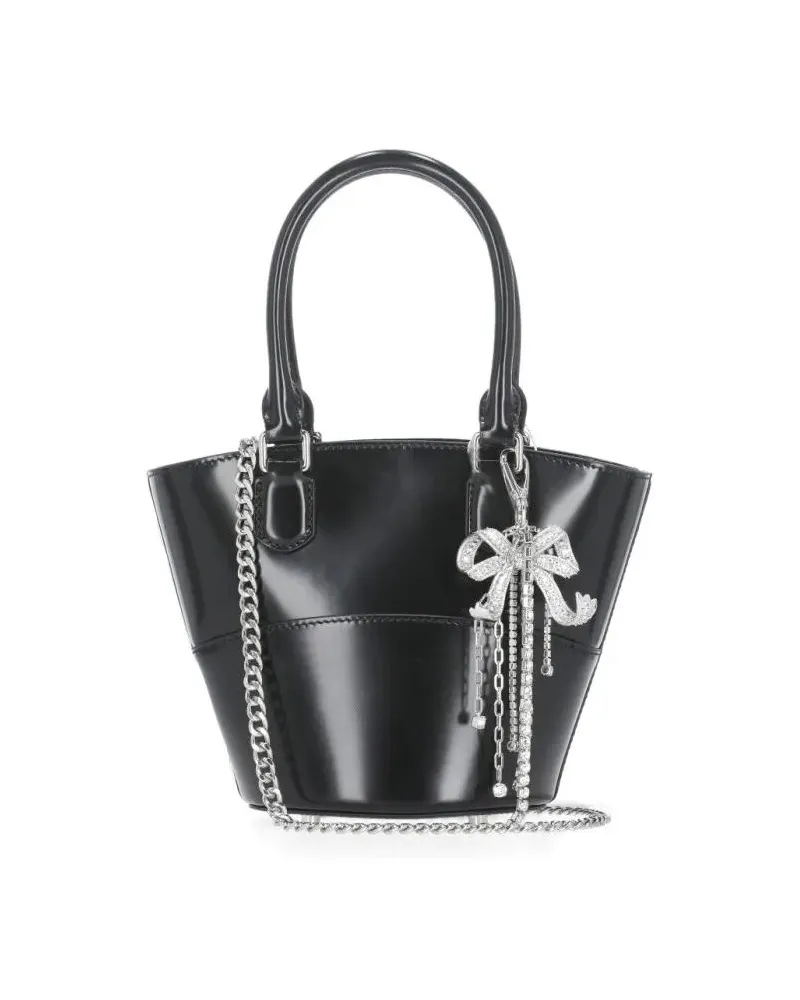 Self-Portrait Shopper & Totes Leather Shopping Bag schwarz Schwarz