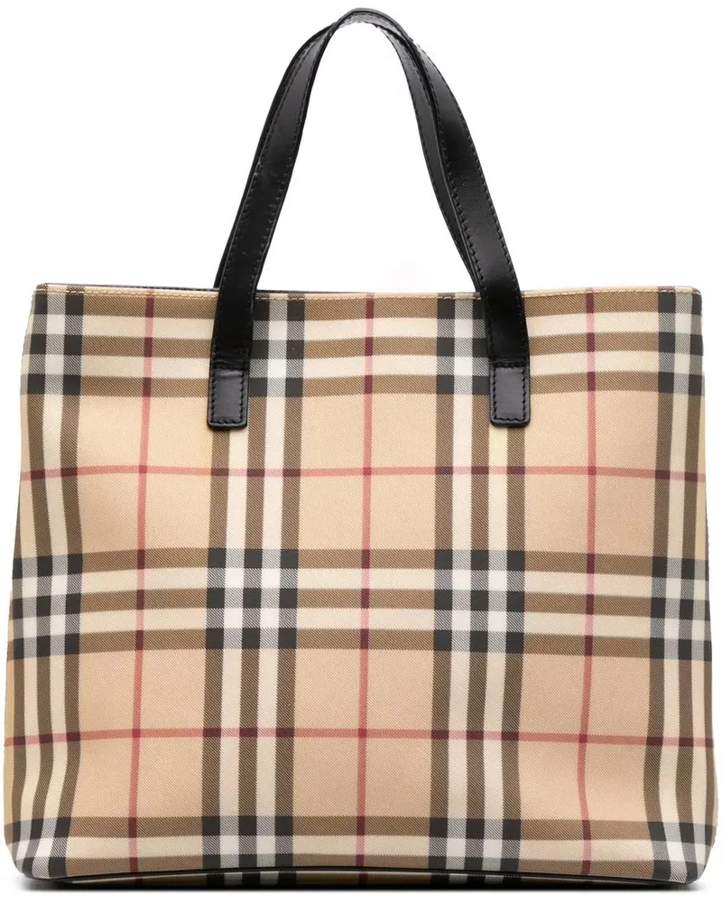 Burberry Shopper House Check Coated Canvas Tote braun Braun