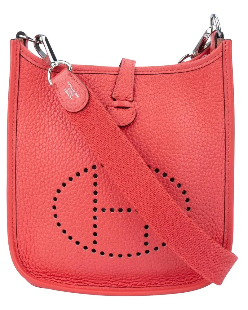 Hermès Crossbody Bags Hermes Rose Jaipur Clemence Evelyne 16 Crossbody B bunt Bunt