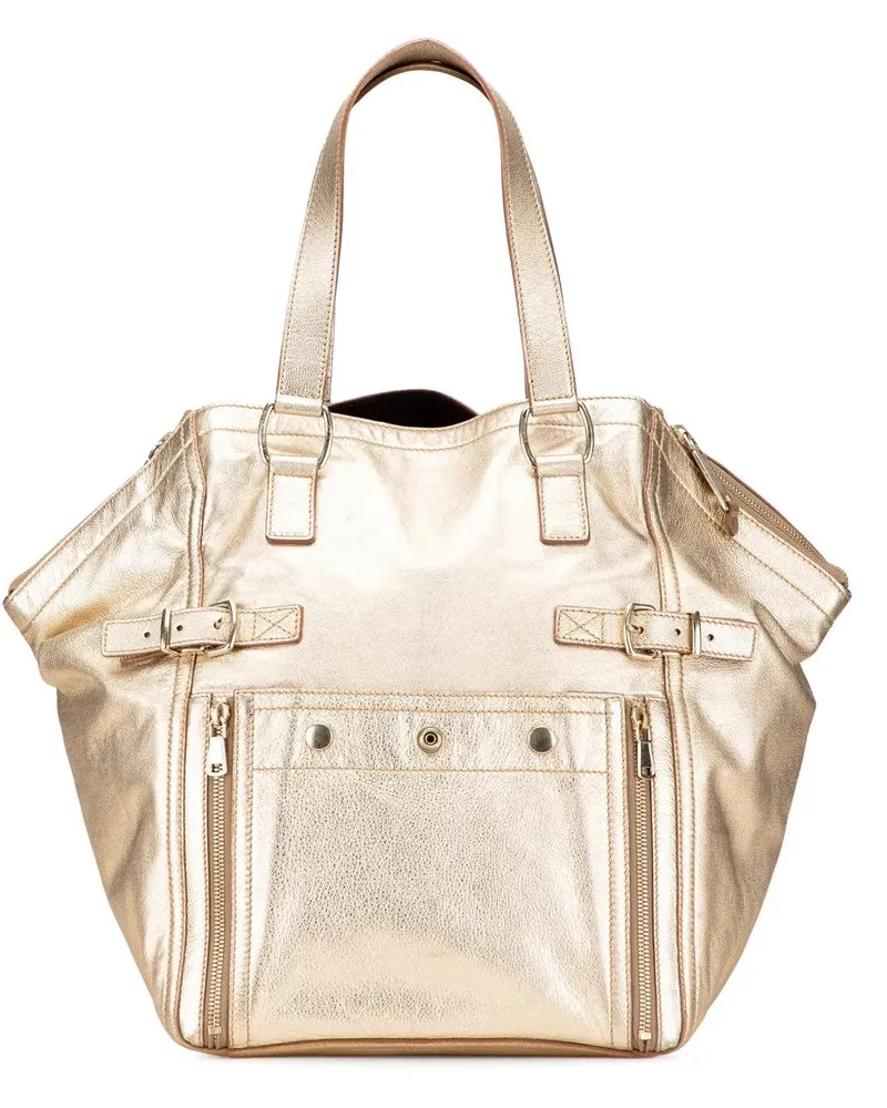Saint Laurent Hobo Bags Medium Leather Downtown Tote goldfarben Gold