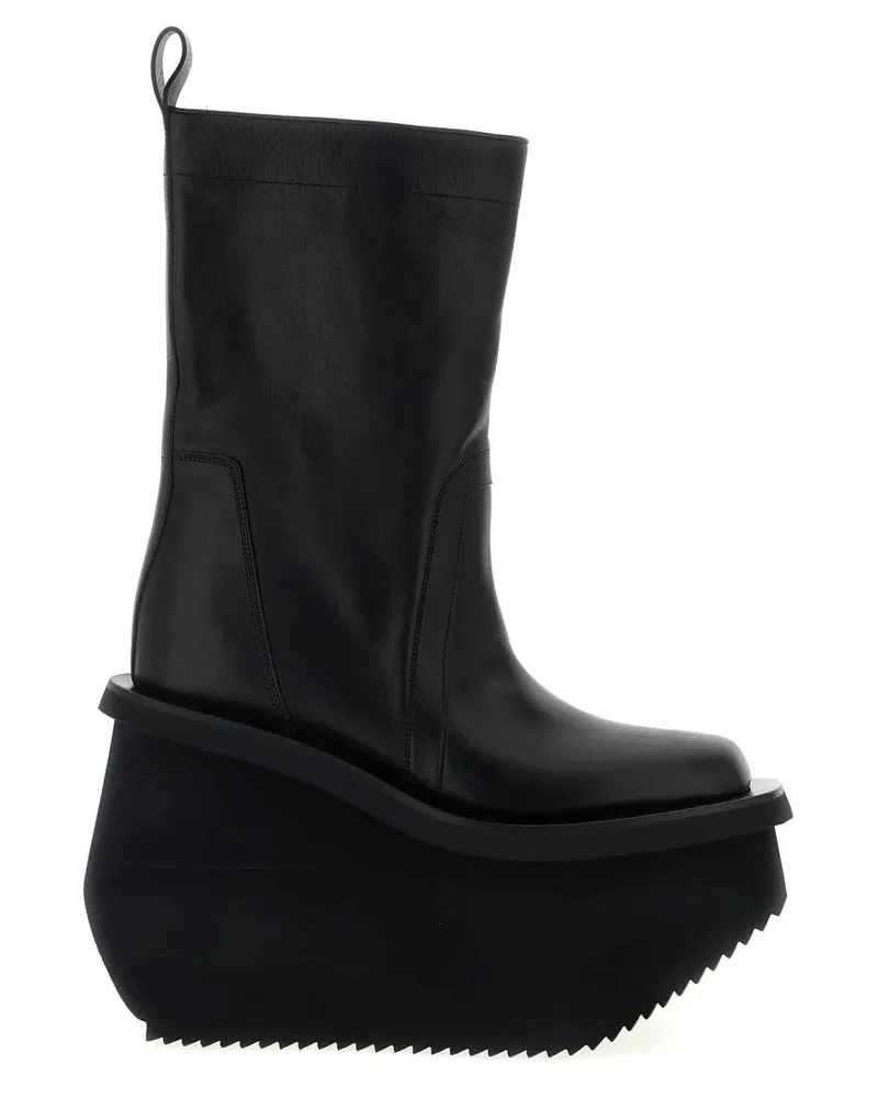 Rick Owens Stiefel 'Factory' Ankle Boots schwarz Schwarz