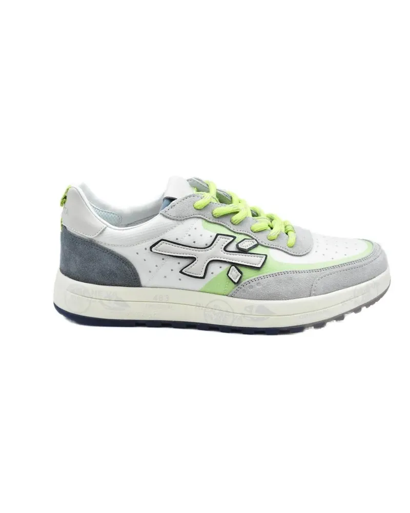 Premiata Low-Top Sneaker Low Shoes With Textured Upper grau Grau