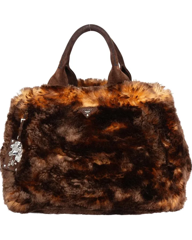 Prada Crossbody Bags  Fur Optic Canapa Handbag bunt Bunt
