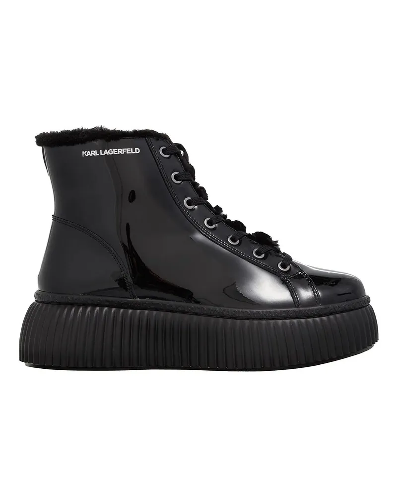 Karl Lagerfeld Sneaker Kreeper Lo Shine Mid Lace schwarz Schwarz