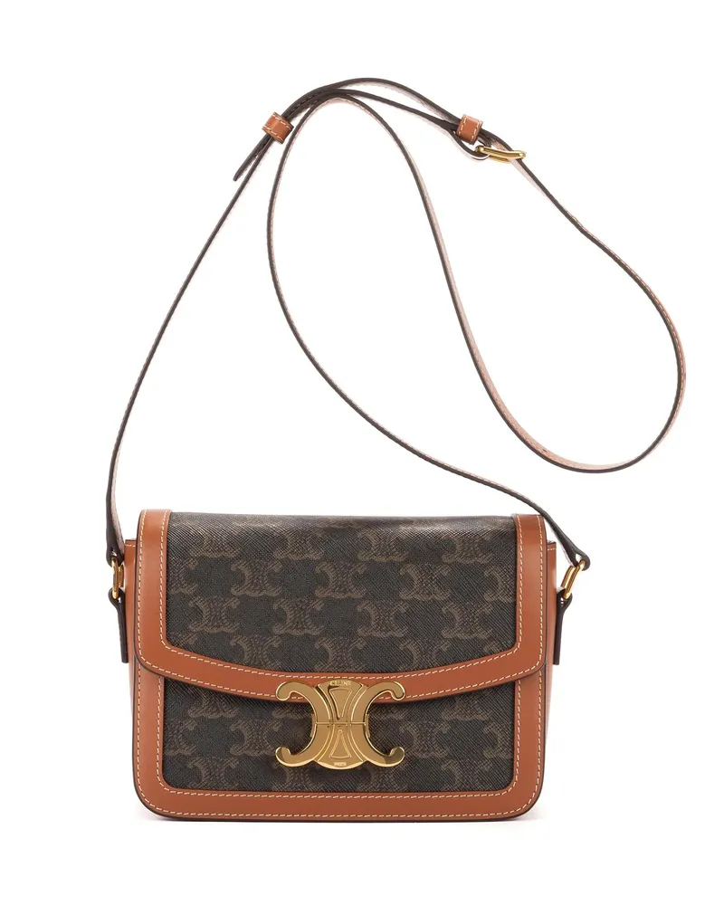 Celine Crossbody Bags Classique Triomphe Canvas braun Braun