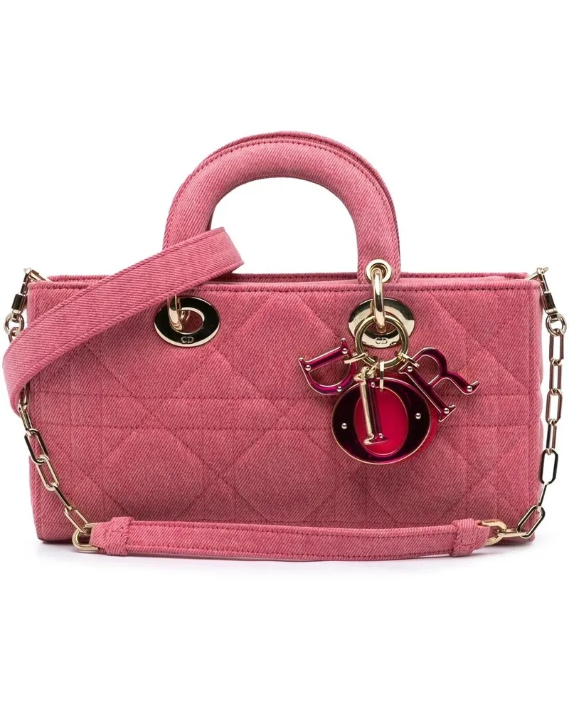 Dior Hobo Bags 2022 Medium Denim Macrocannage Lady D Joy rosa Gold
