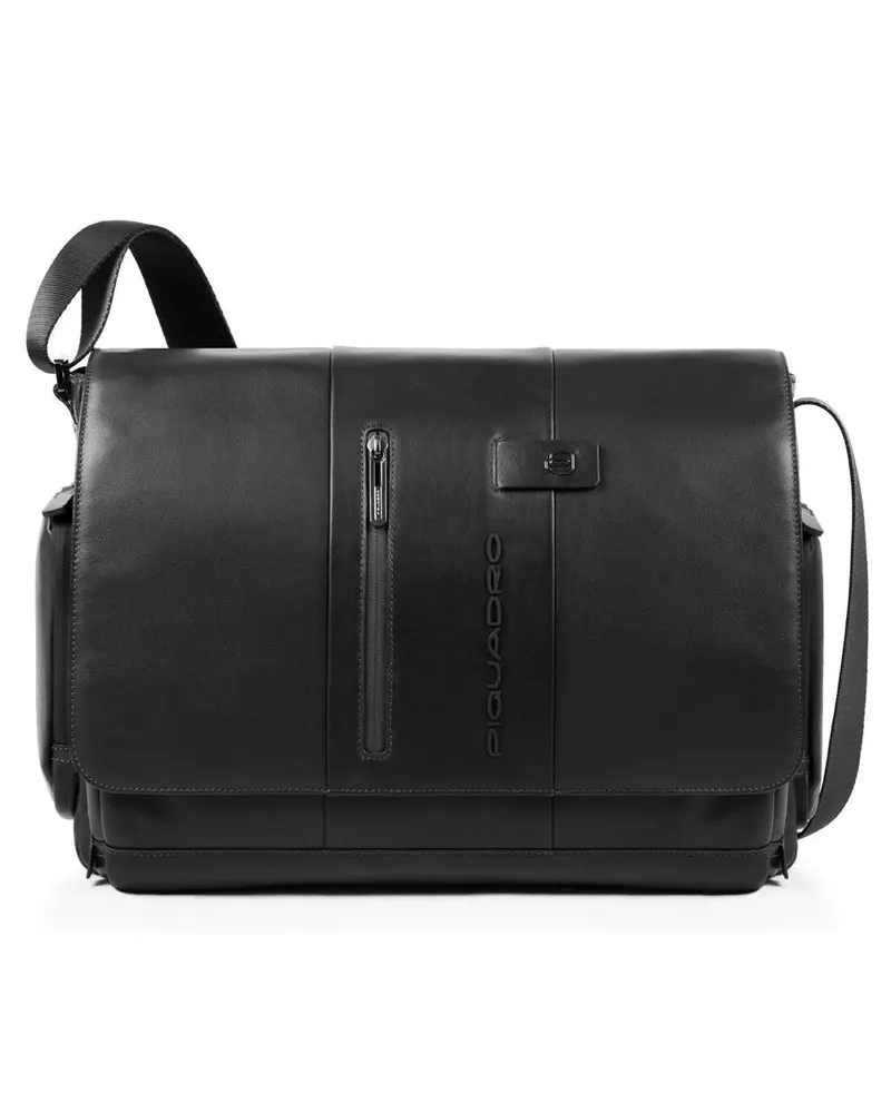 Piquadro Aktentaschen Black Messenger Bag schwarz Schwarz