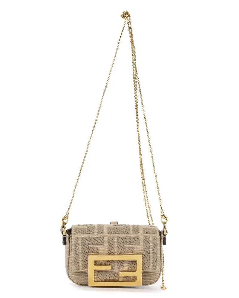 Fendi Crossbody Bags Nano Baguette Charm beige Beige