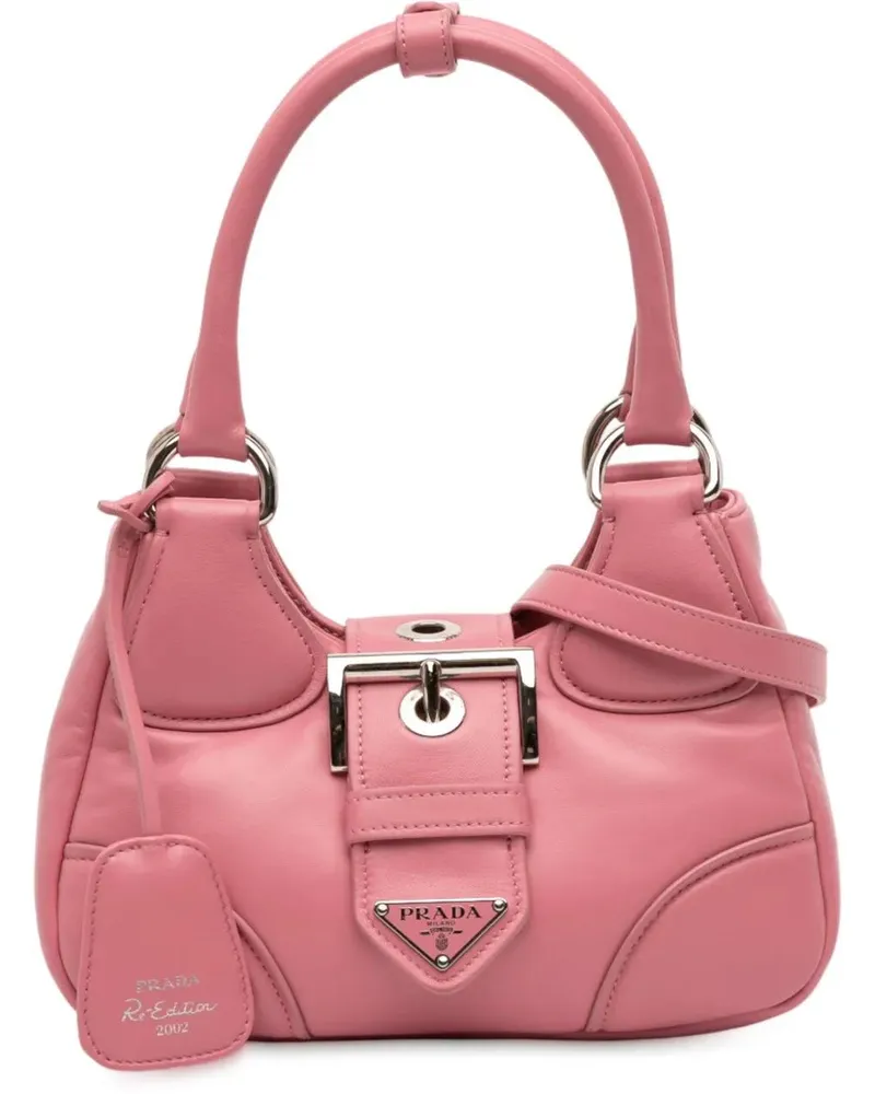 Prada Hobo Bags Nappa Soft Padded Re Edition 2002 Moon Satchel rosa Gold