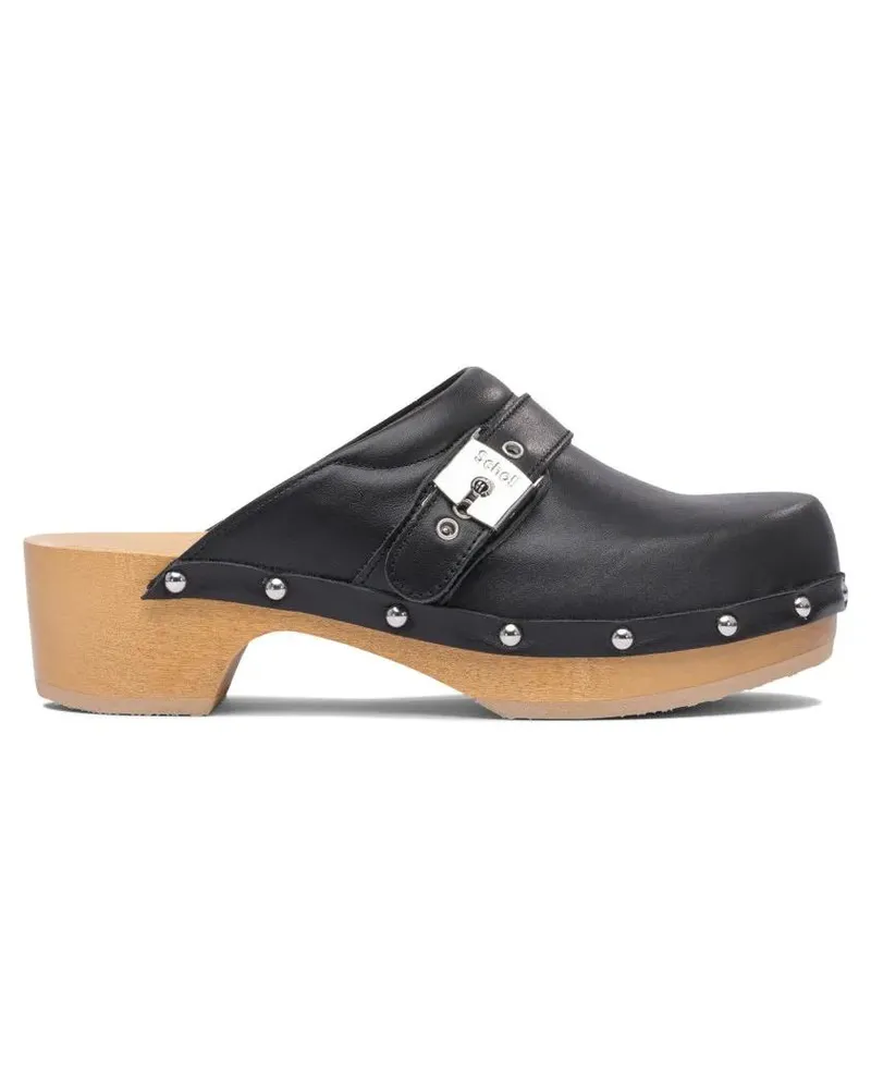 Scholl Hohe Schuhe Pescura Clog 50 Blk&Honey Ltre-50Mm schwarz Schwarz