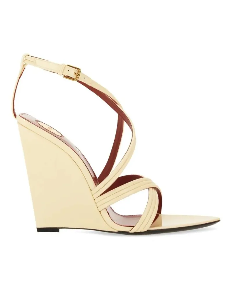 Saint Laurent Sandalen High Heel Wedge Sandal beige Beige