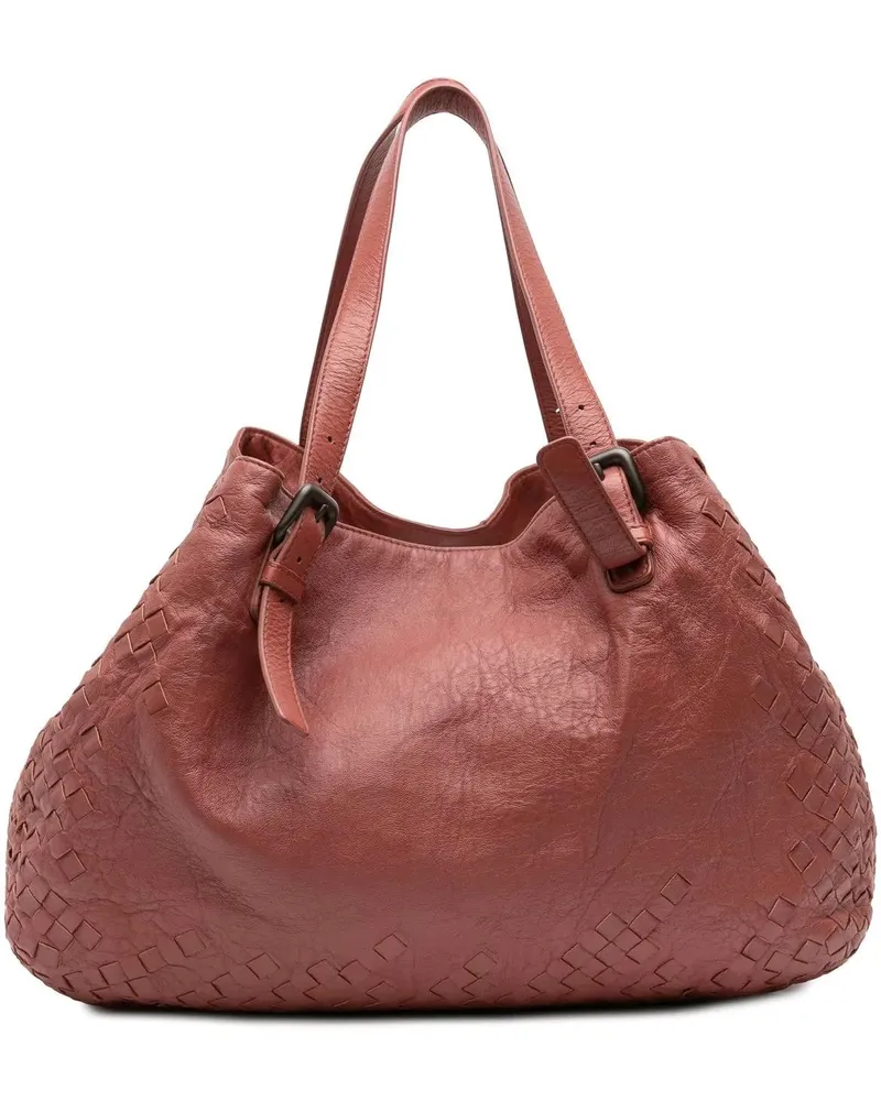 Bottega Veneta Shopper Large Intrecciato Trimmed Nappa Cesta Tote rot Rot