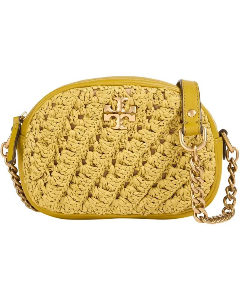 Tory Burch Crossbody Bags Kira Crochet Logo Camera Bag grün Grün