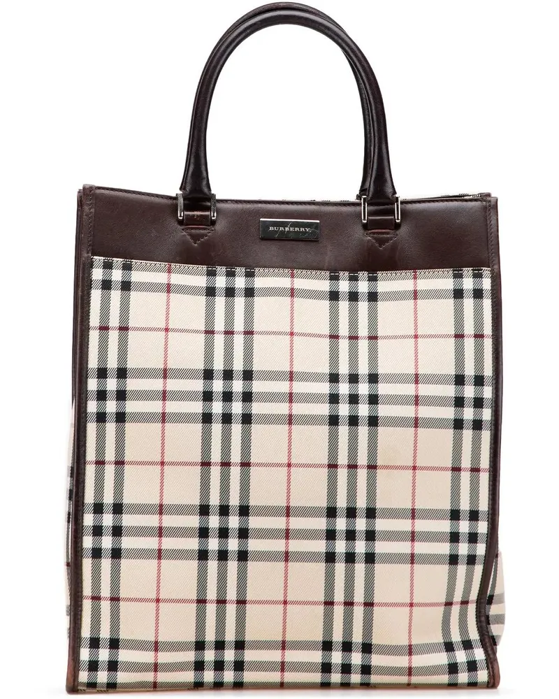 Burberry Shopper House Check Canvas Tote braun Braun