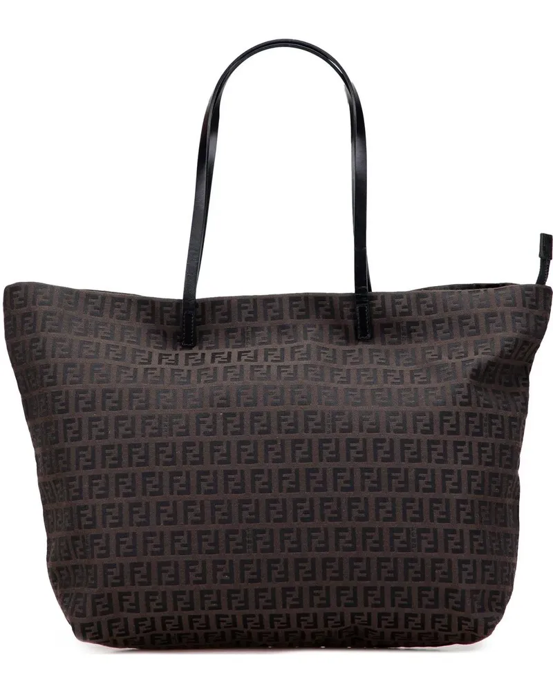 Fendi Shopper Small Zucchino Canvas Tote braun Braun