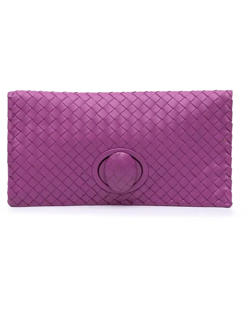 Bottega Veneta Clutches Nappa Intrecciato Turn Lock Clutch orange Orange