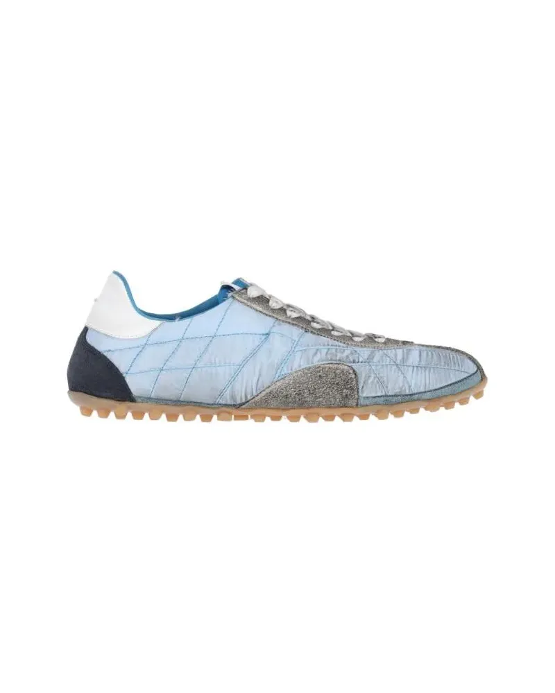 Maison Margiela Low-Top Sneaker Quilted Light Blue Sneakers With Suede Overlays blau Blau