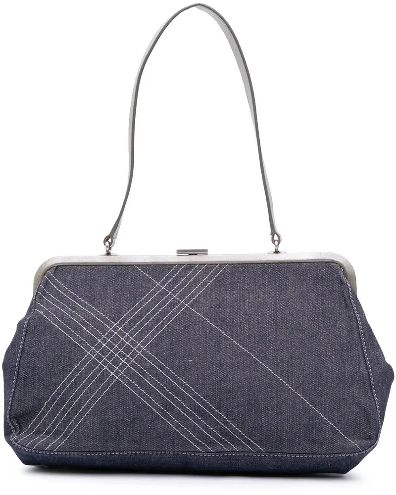 Burberry Hobo Bags Denim Frame Shoulder Bag grau Grau