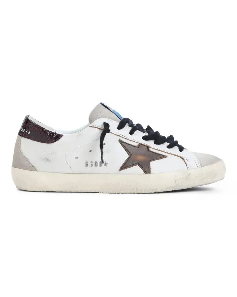 Golden Goose Low-Top Sneaker Distressed White Leather Sneakers weiß Weiß