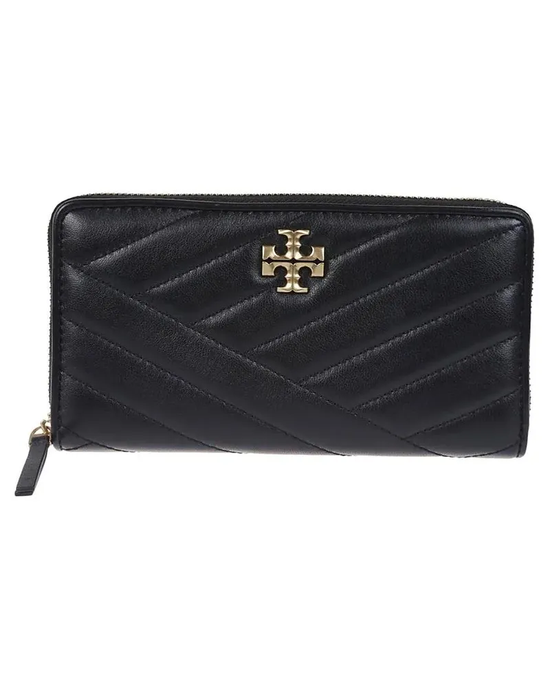 Tory Burch Portemonnaie Kira Quilted Leather Zip-Around Wallet schwarz Schwarz