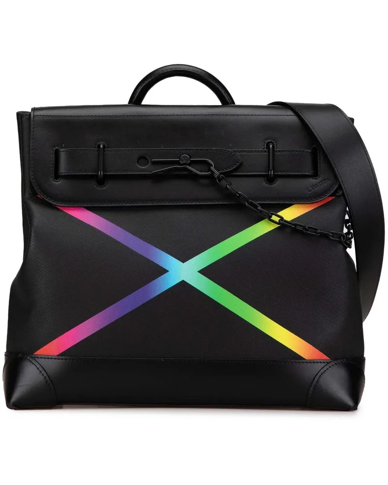 Louis Vuitton Hobo Bags Taiga Rainbow Steamer PM schwarz Schwarz