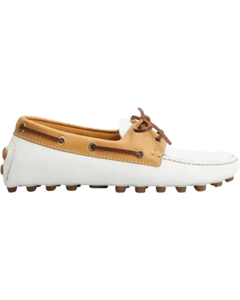 TOD'S Loafer Flat Shoes Biancomarrone bunt Bunt