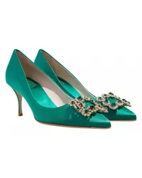 Roger Vivier Pumps & High Heels Pumps With Flower Buckle Satin Grün