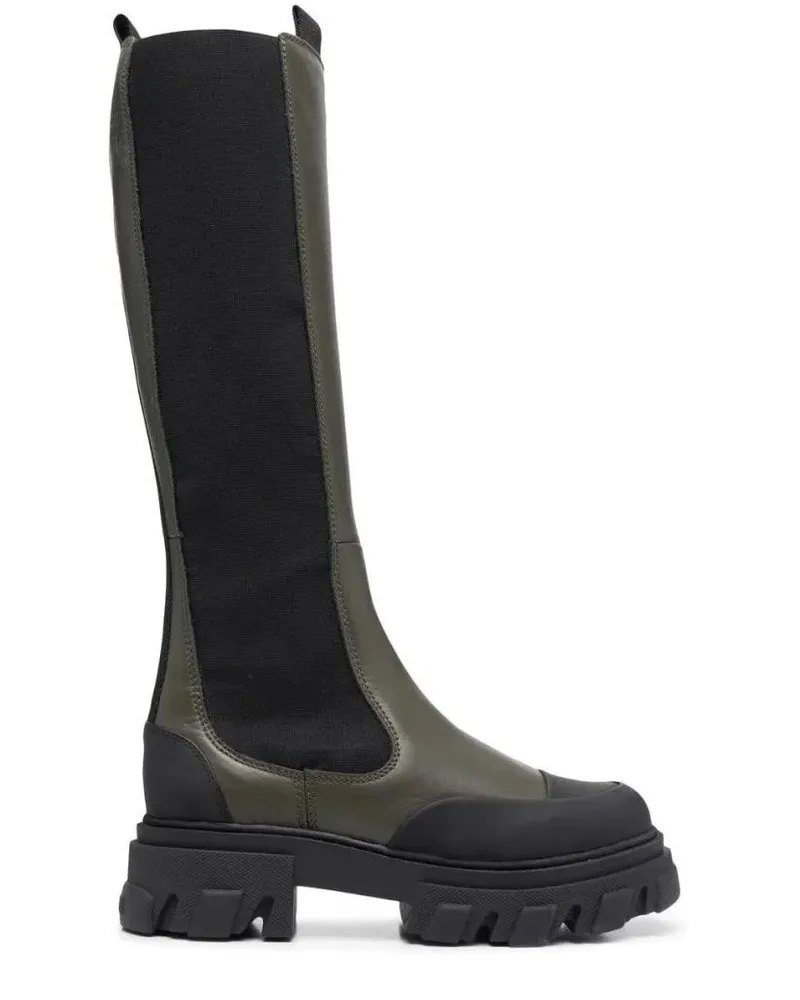 Ganni Stiefel High Boot grün Grün