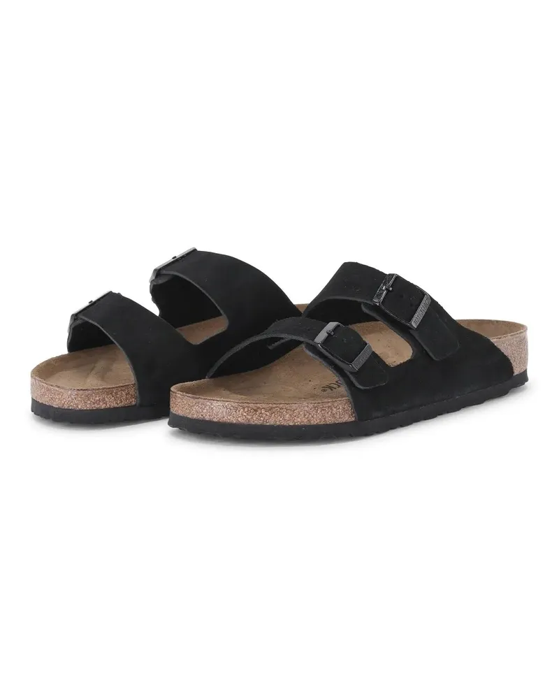 Birkenstock Low-Top Sneaker Sandale Arizona aus Veloursleder schwarz Schwarz