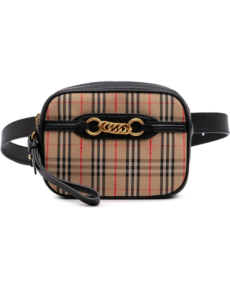 Burberry Bauchtaschen Haymarket Check Canvas 1983 Link Belt Bag braun Braun