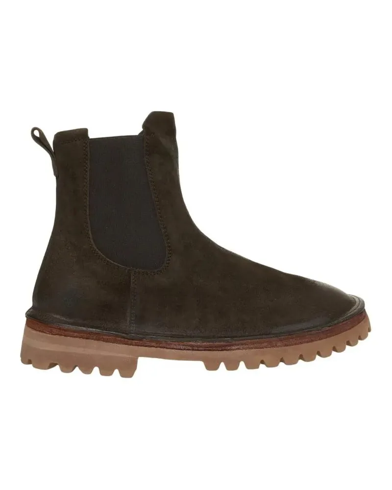 Moma Stiefel Suede Ankle Boots With Elastic Side Panels schwarz Schwarz