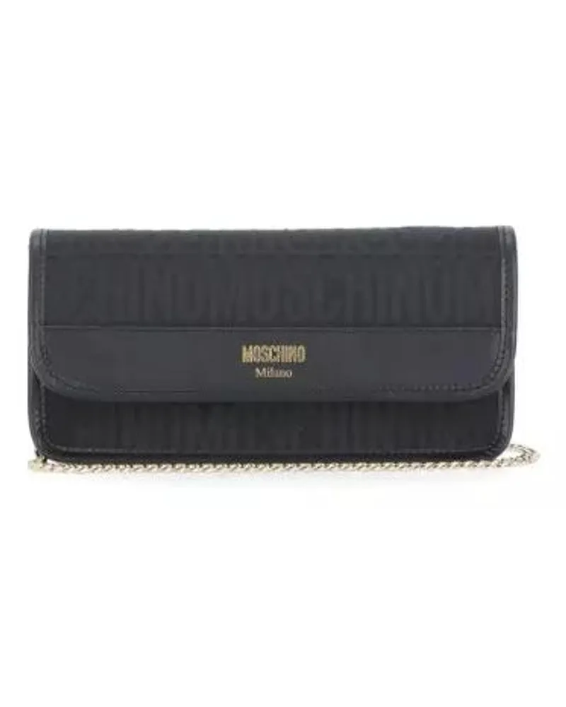 Moschino Shopper Shoulder Bag With Logo Schwarz