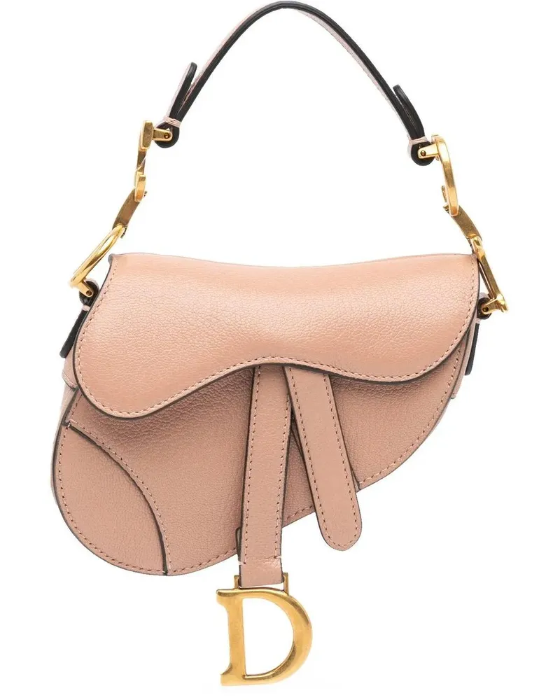 Dior Hobo Bags 2021 Micro Goatskin Saddle braun Braun