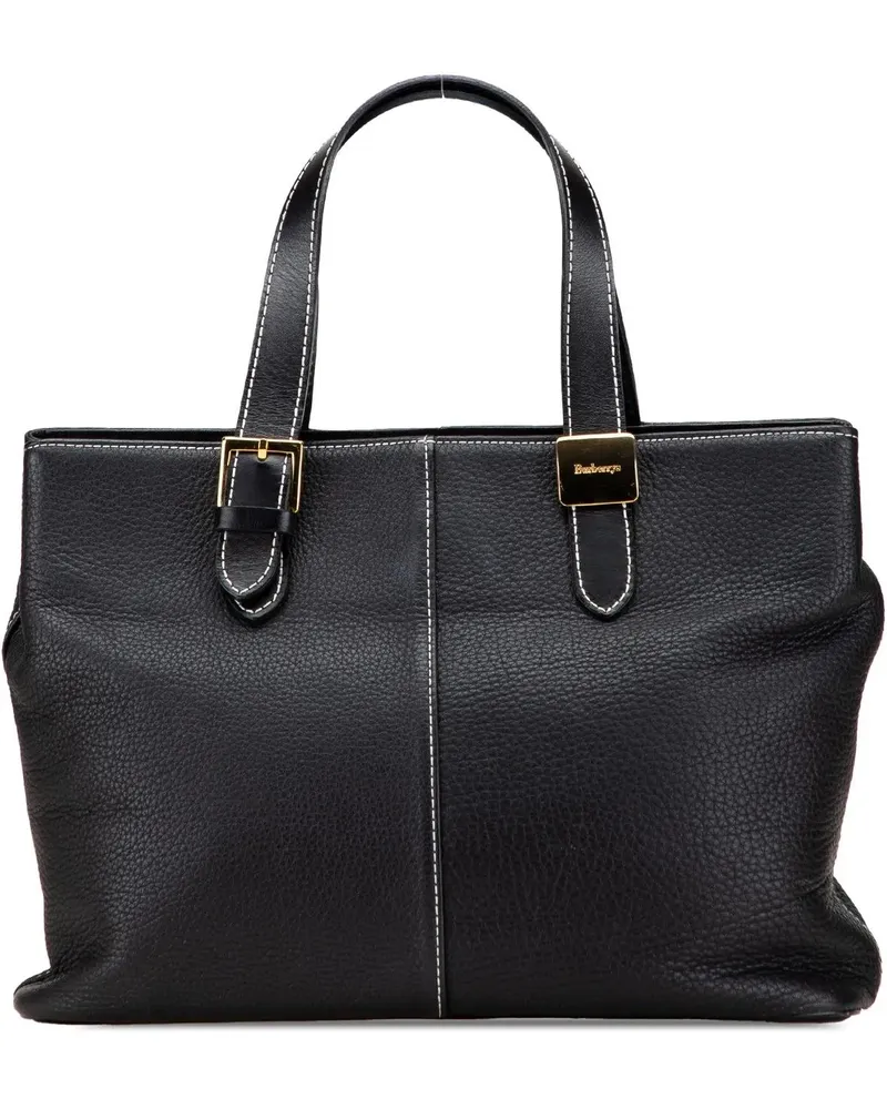 Burberry Shopper Leather Tote schwarz Schwarz